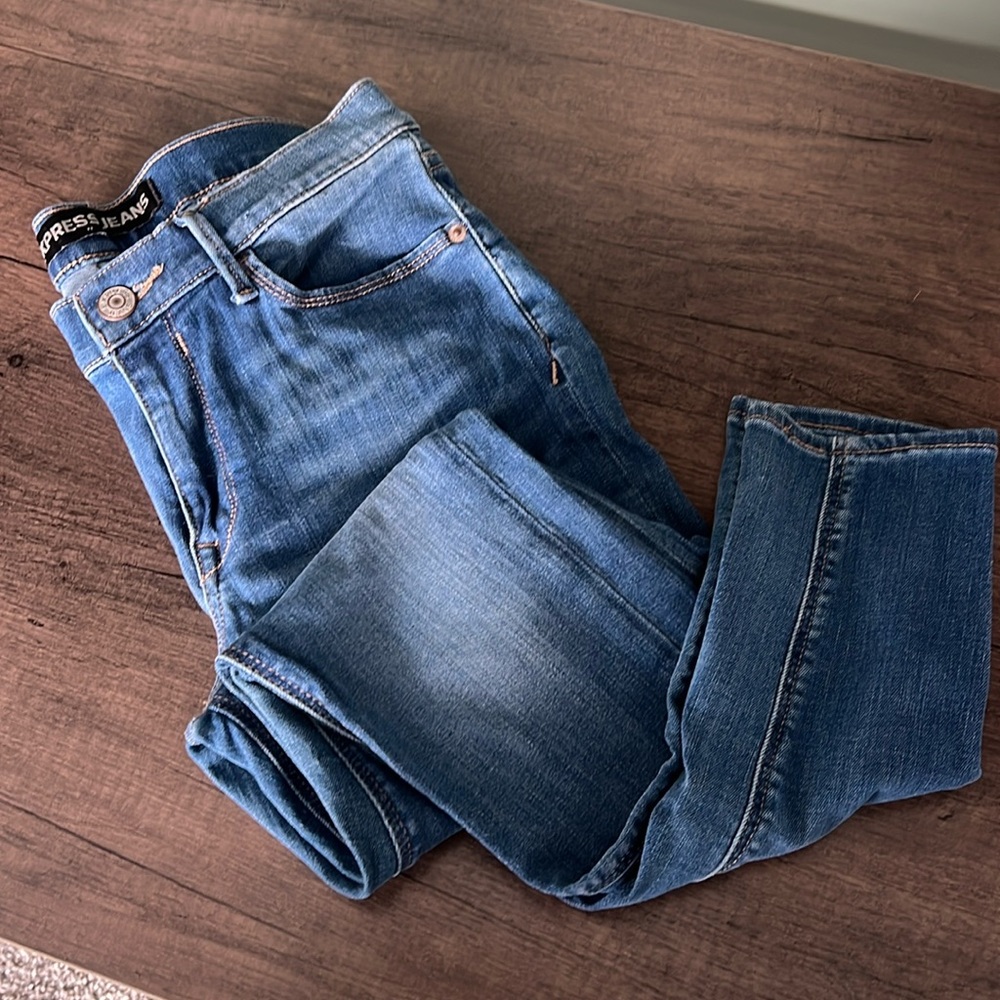 Express medium wash skinny jeans size 10/R
